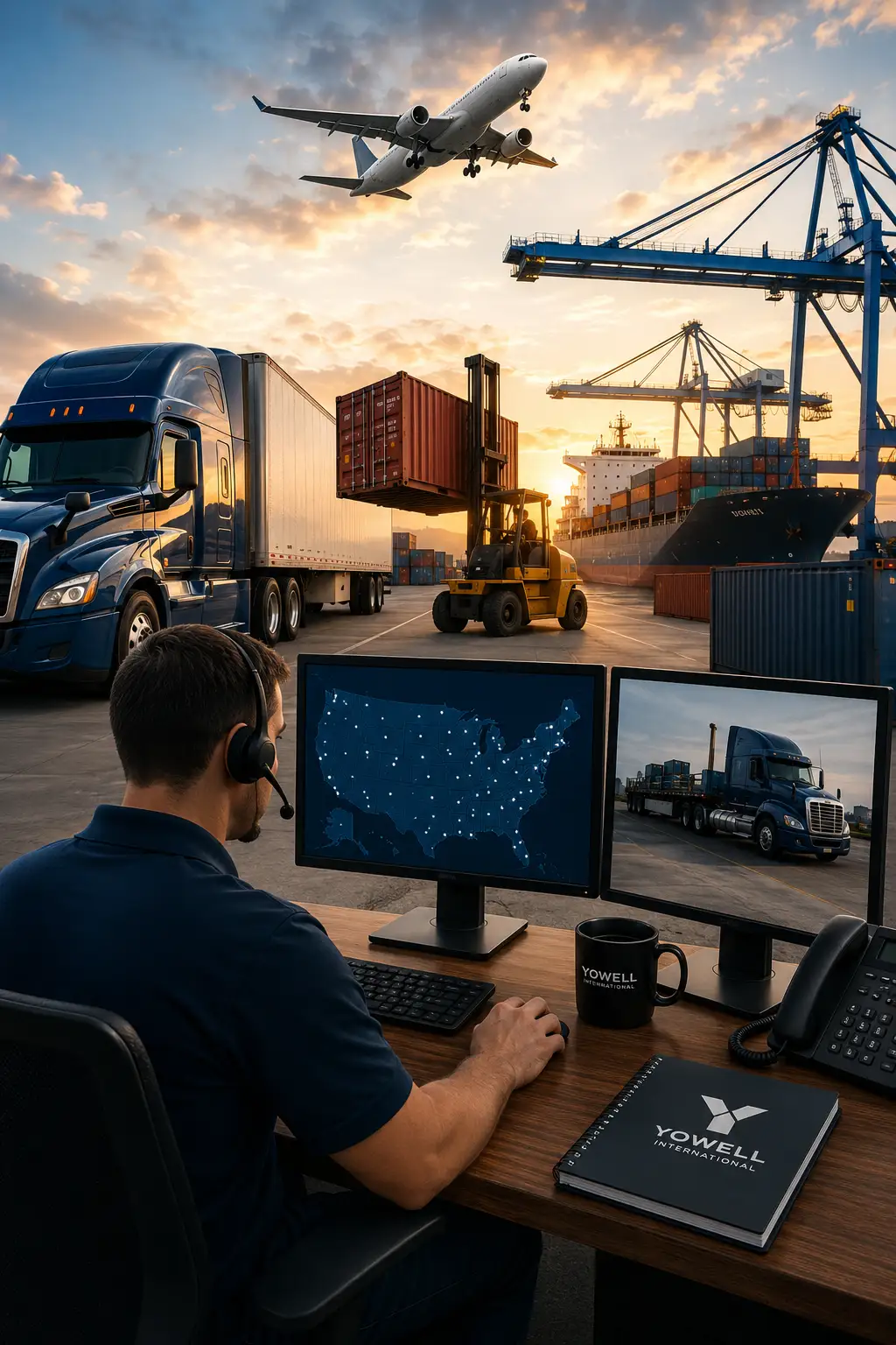 Yowell International global freight brokerage freight trucking services Melbourne FL