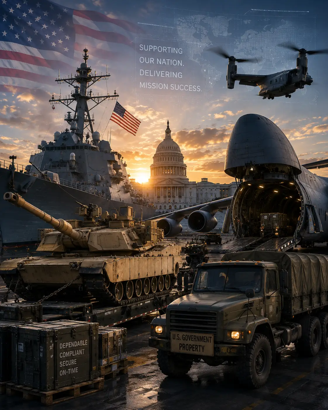 defense and government industries freight trucking and logistics service in Melbourne FL Yowell International