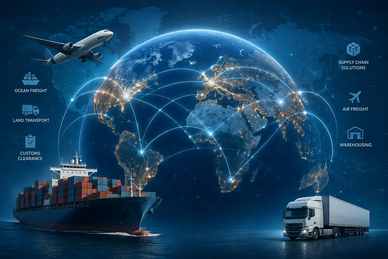 international logistics shipping lanes service by Yowell International freight brokerage Melbourne FL
